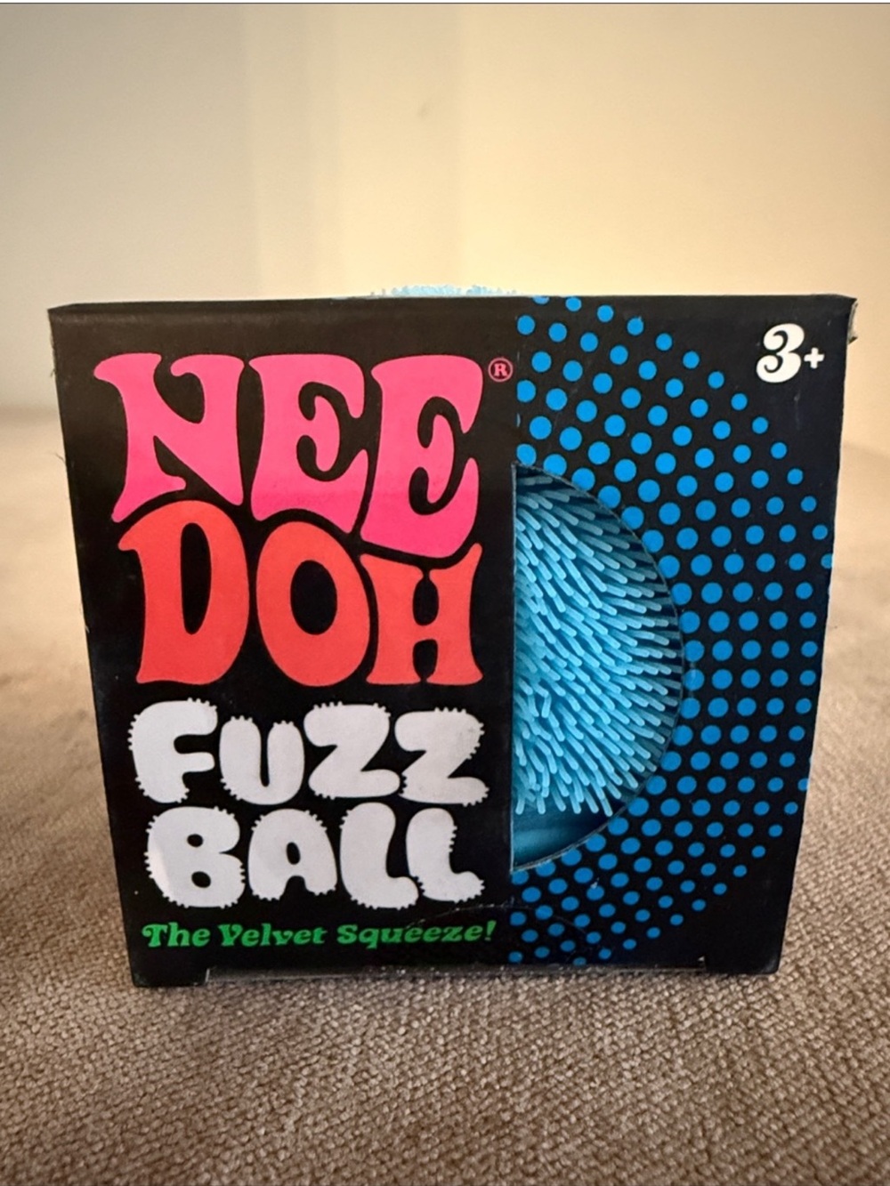 Needoh Fuzz Ball The Velvet Squeeze! - Blue